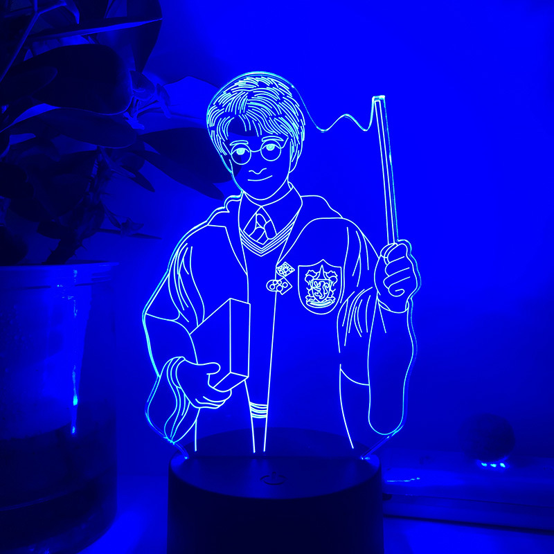 魔法学院哈利波特harry potter 3d led 小夜灯儿童卧室装饰灯