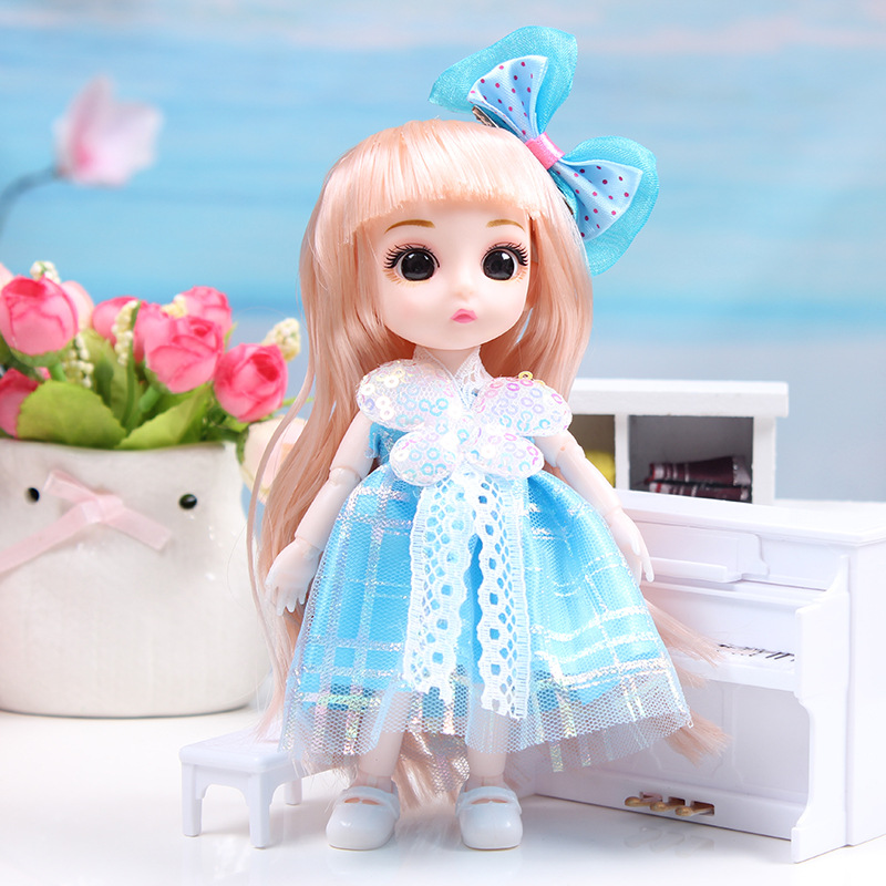 6-Inch 13-Joint Molly Girl Doll 17cm Can Change Clothes Constant Tide Confused Barbie Doll Princess Suit