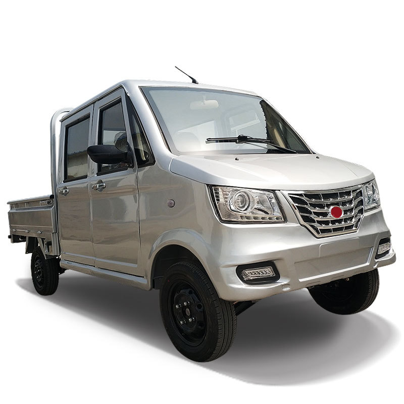 单排皮卡车箱货送餐快递车环卫双排微卡载重王平板车电动四轮货车