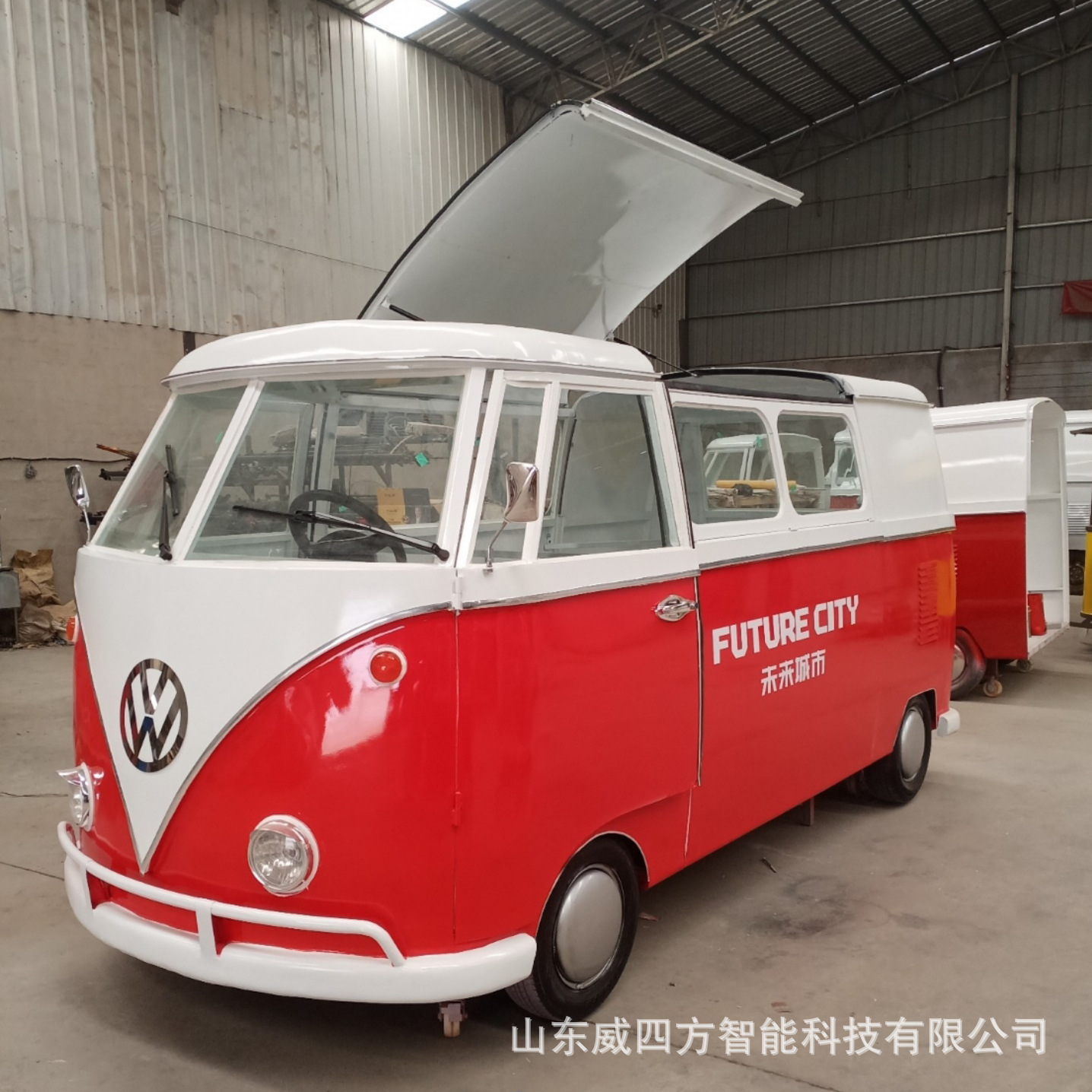 商场广场大众餐饮车一比一售卖车复古汽车t1巴士铁艺网红移动餐车