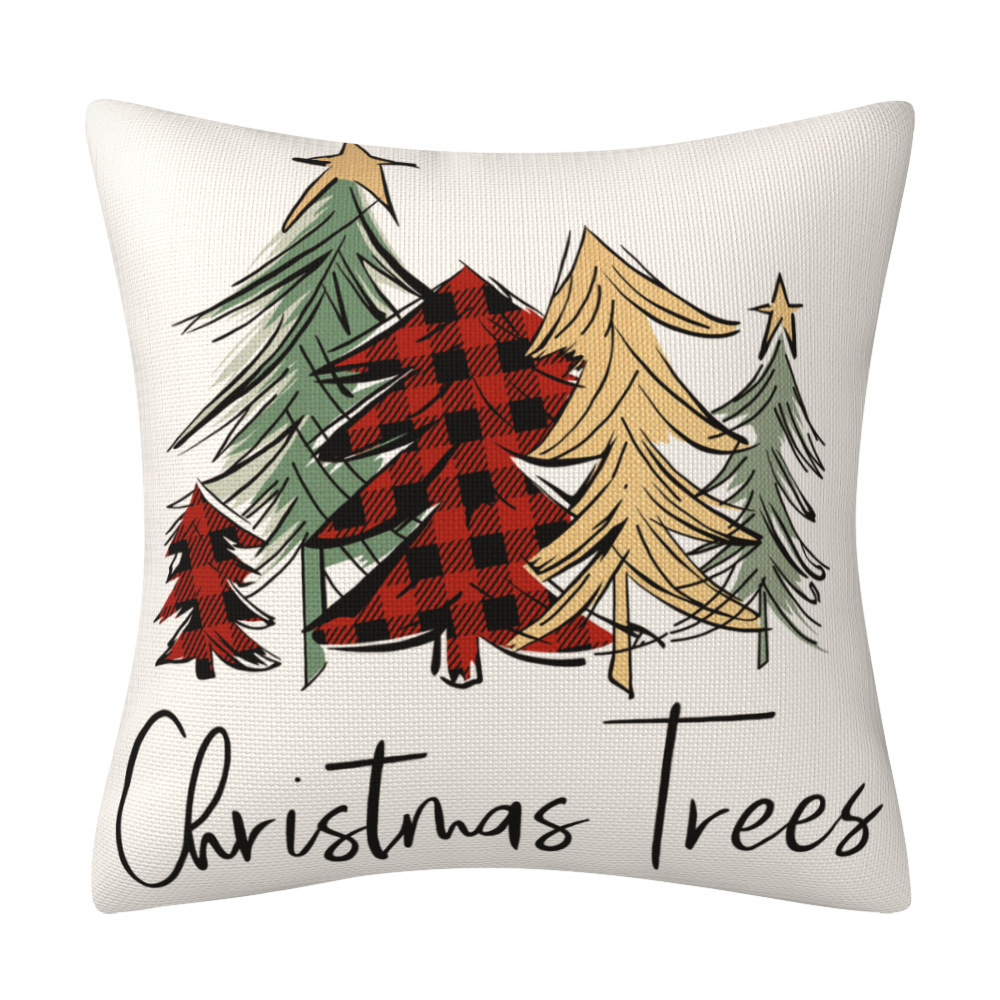 Cross-Border New Arrival Christmas Pillow Cover Bell Christmas Tree Socks Dwarf Ornament Pillow Cushion Amazon Home