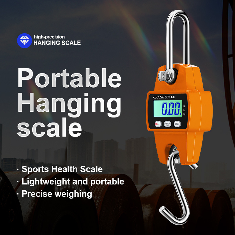 Factory Wholesale 300 Kg500kg Electronic Hoist Scale Electronic Scale Hanging Scale Driving Scale Portable Mini Hook Handheld Scale