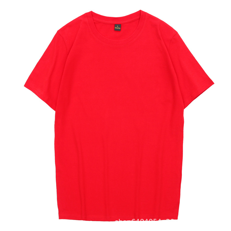 100% Cotton Short Sleeve Wholesale Factory Solid Color T-shirt Cultural Shirt Trendy Loose Men's Half Sleeve Wear Factory Summer White T-shirt