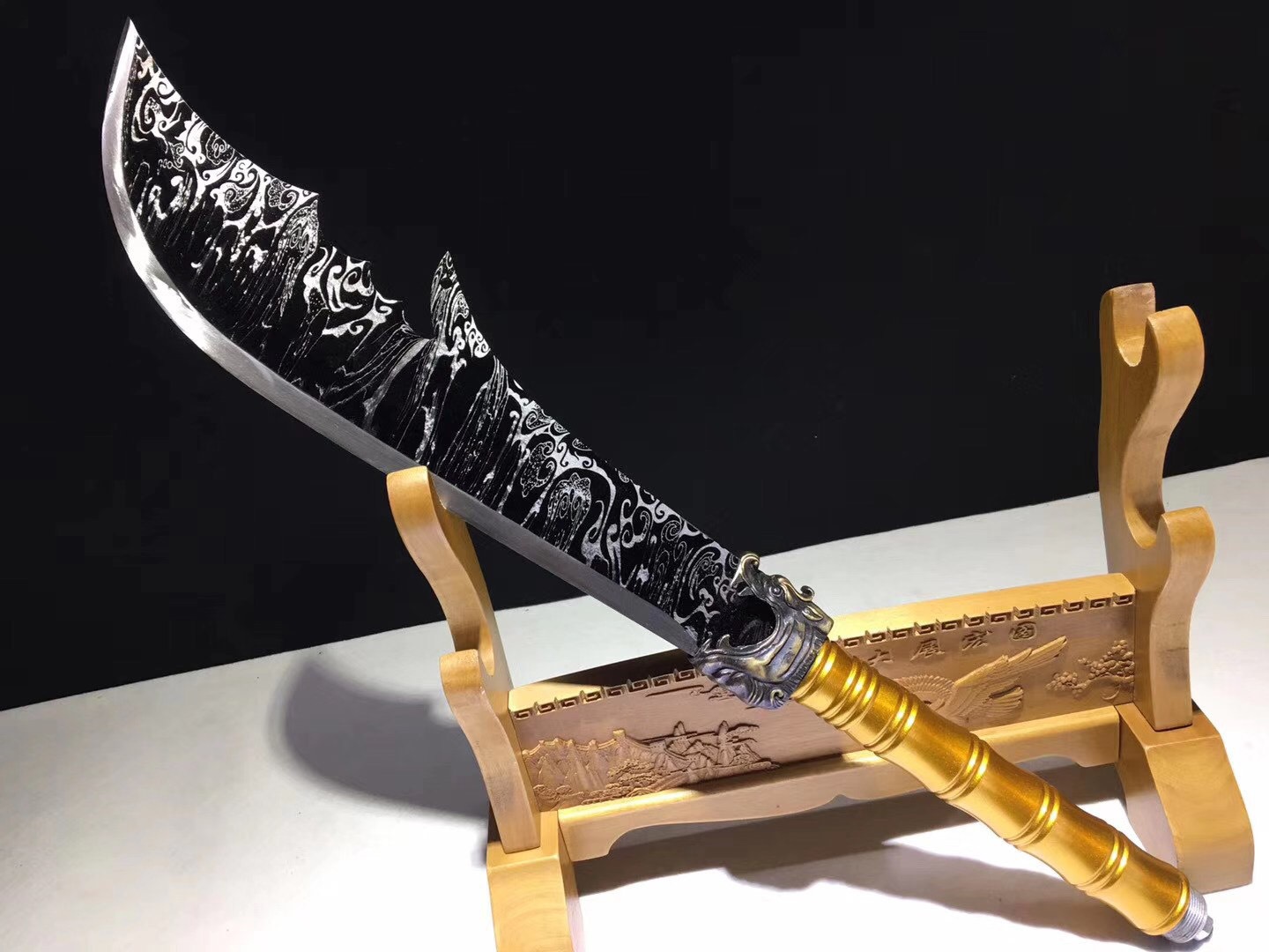 武术练习表演用十八般兵器 高锰钢偃月刀 可拆卸关公大刀未开刃