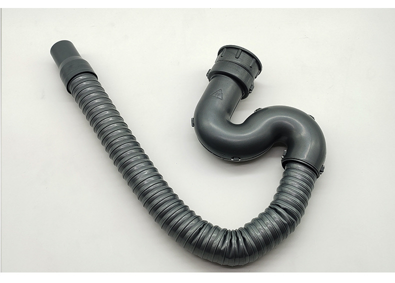 连体双盆110mm下水管 双菜盆去水管 s弯 锈钢下水管配件