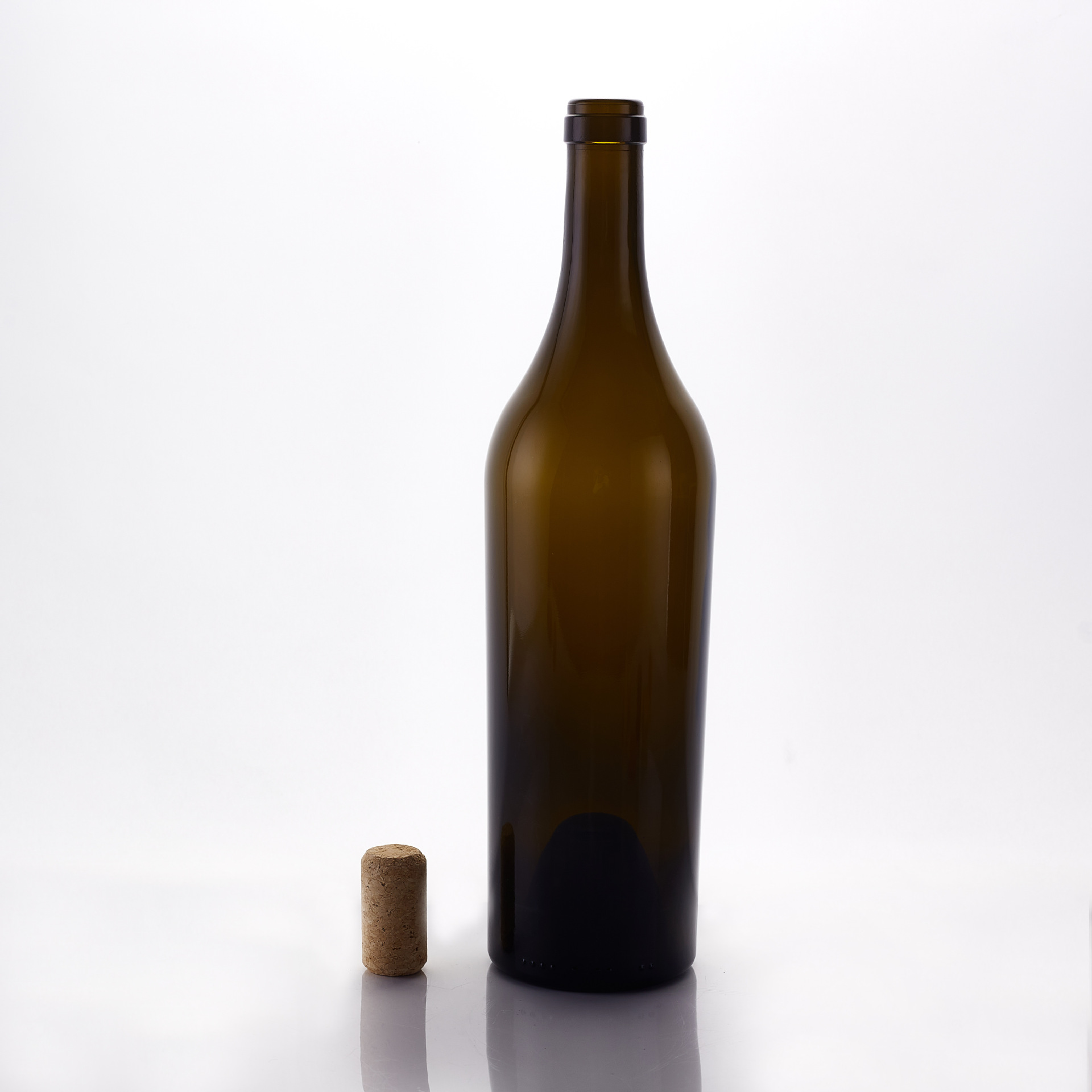 500ml新款琥珀绿玻璃酒瓶空酒瓶家用自酿果酒瓶饮料瓶瓶啤酒瓶