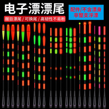 电子夜光漂咬钩变色重力感应漂尾日夜两用加粗醒目浮漂配件非浮静