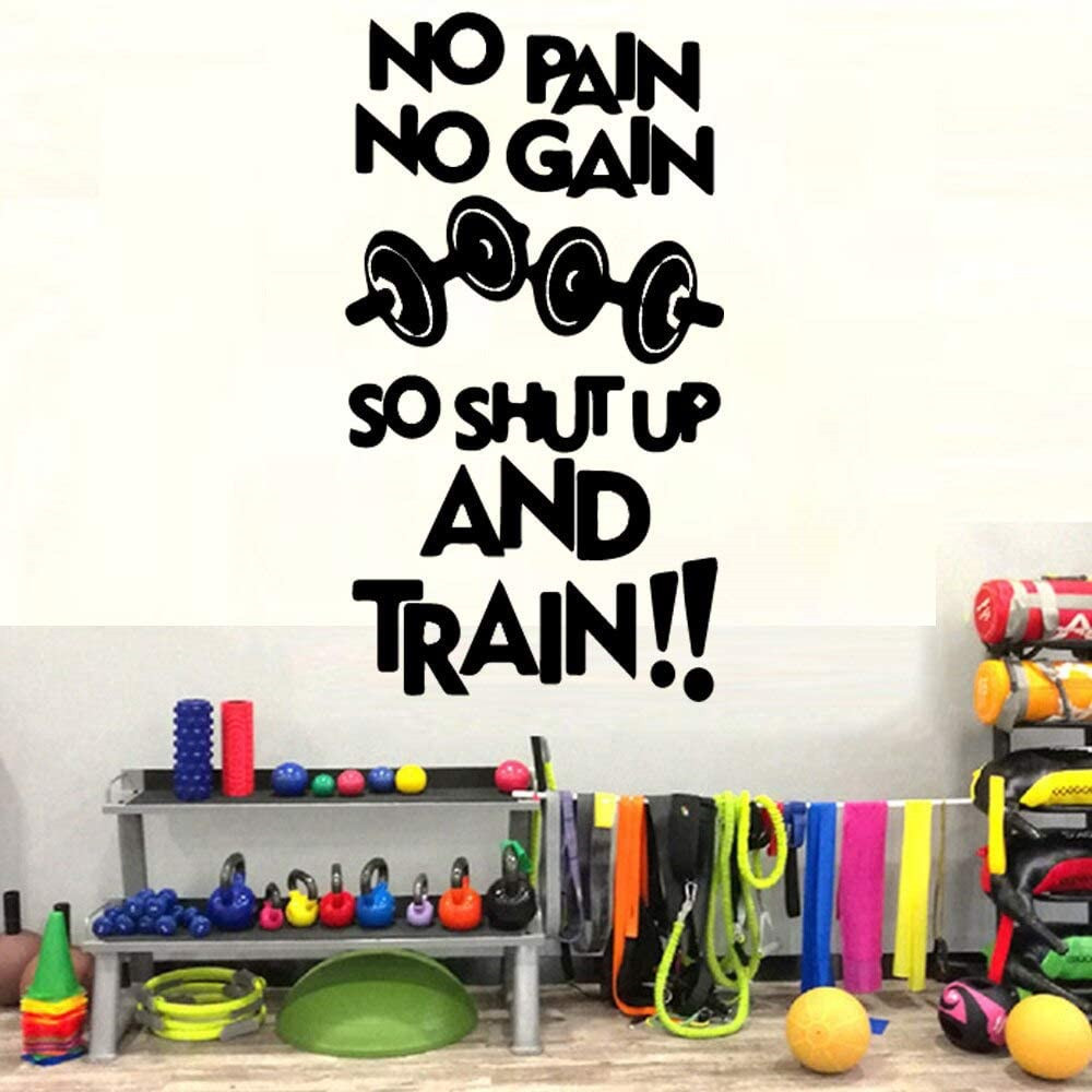 no pain no gain so shut up哑铃wall decor跨境亚马逊ebaydw5810