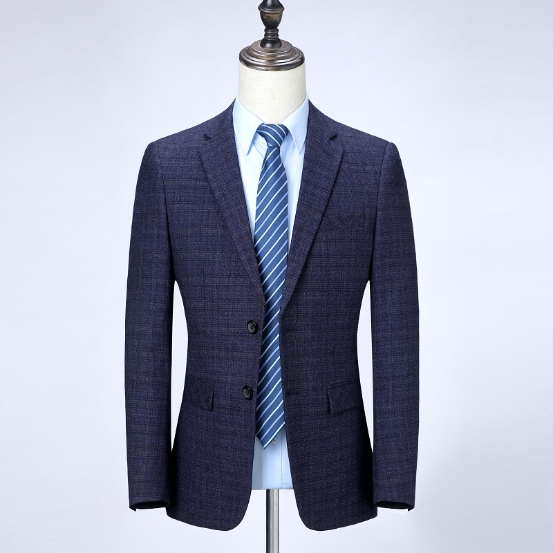 2021秋冬男式西服韩版羊毛职业西装厚款休闲商务修身单西外套批发