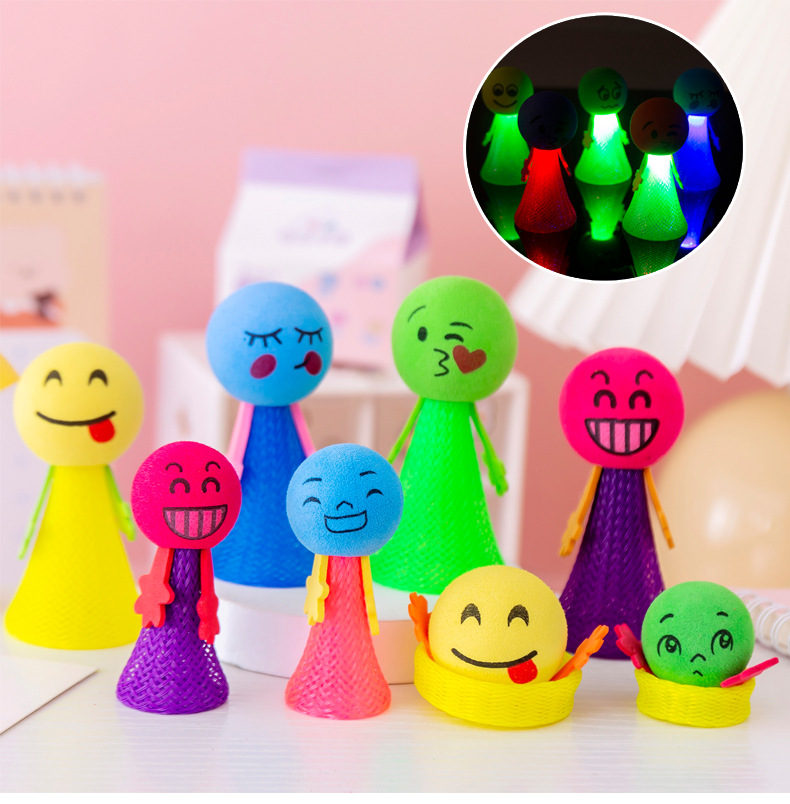 弹跳公仔玩具 eva弹跳小人弹簧表情娃娃搞怪整蛊桌面游戏小孩礼物