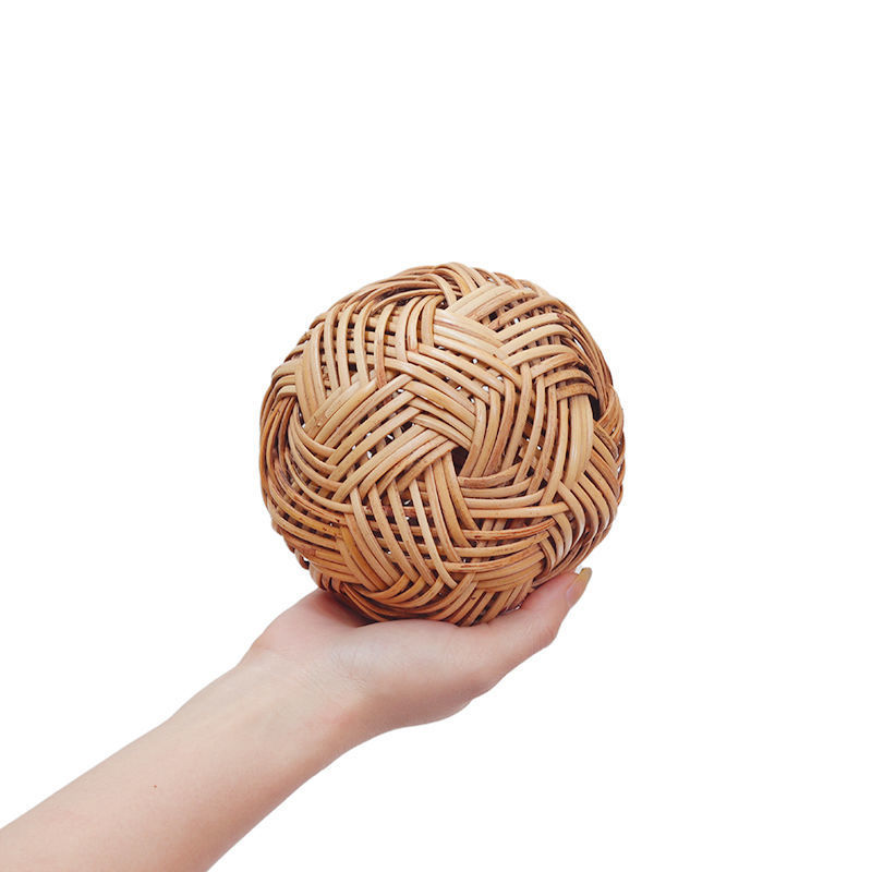 藤球编织球蹴鞠球绣球道具装饰球古代足球儿童玩具球独立站跨境