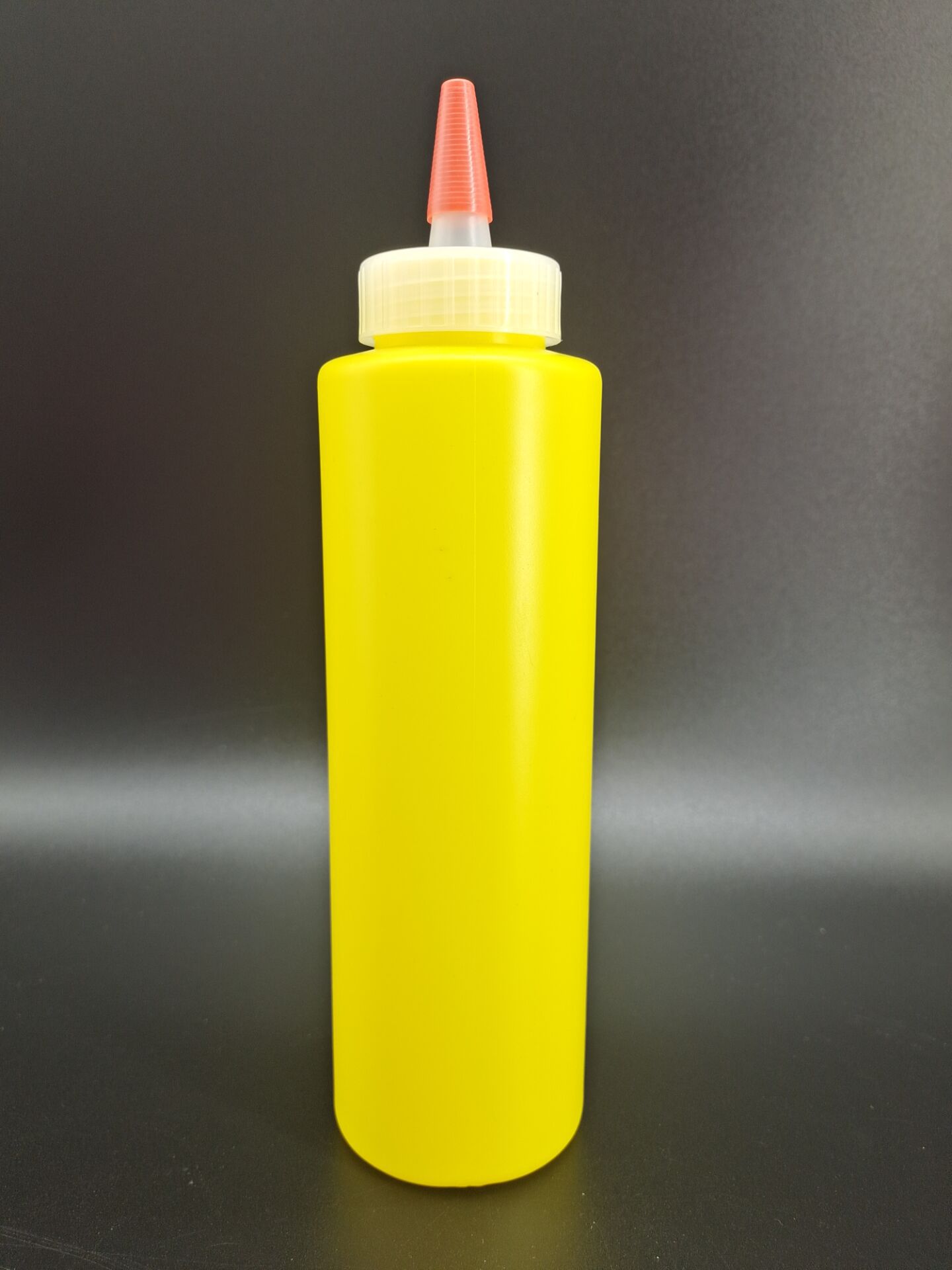 厂家500ml尖嘴挤压塑料瓶pe白色红帽胶水瓶酱料萨拉番茄酱包装瓶