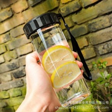 韩版塑料水杯便携学生简约夏季耐高温耐摔随手杯广告礼品批发logo