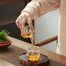 6BUJ透明玻璃盖碗茶杯功夫茶具加厚泡茶壶手工小号敬茶碗家用功夫