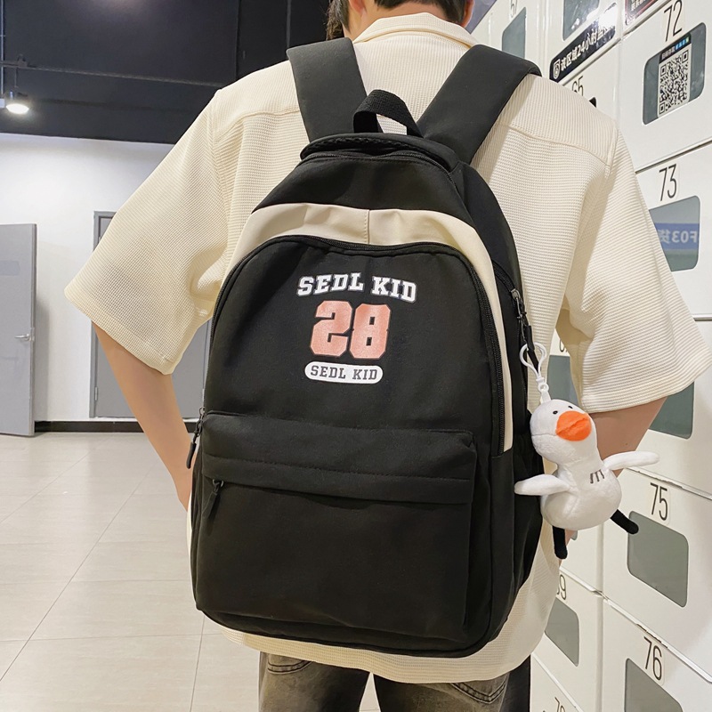 Backpack Wholesale 2023 New Junior and Middle School Students Schoolbag Women's Casual Simple College Student Trip Backpack