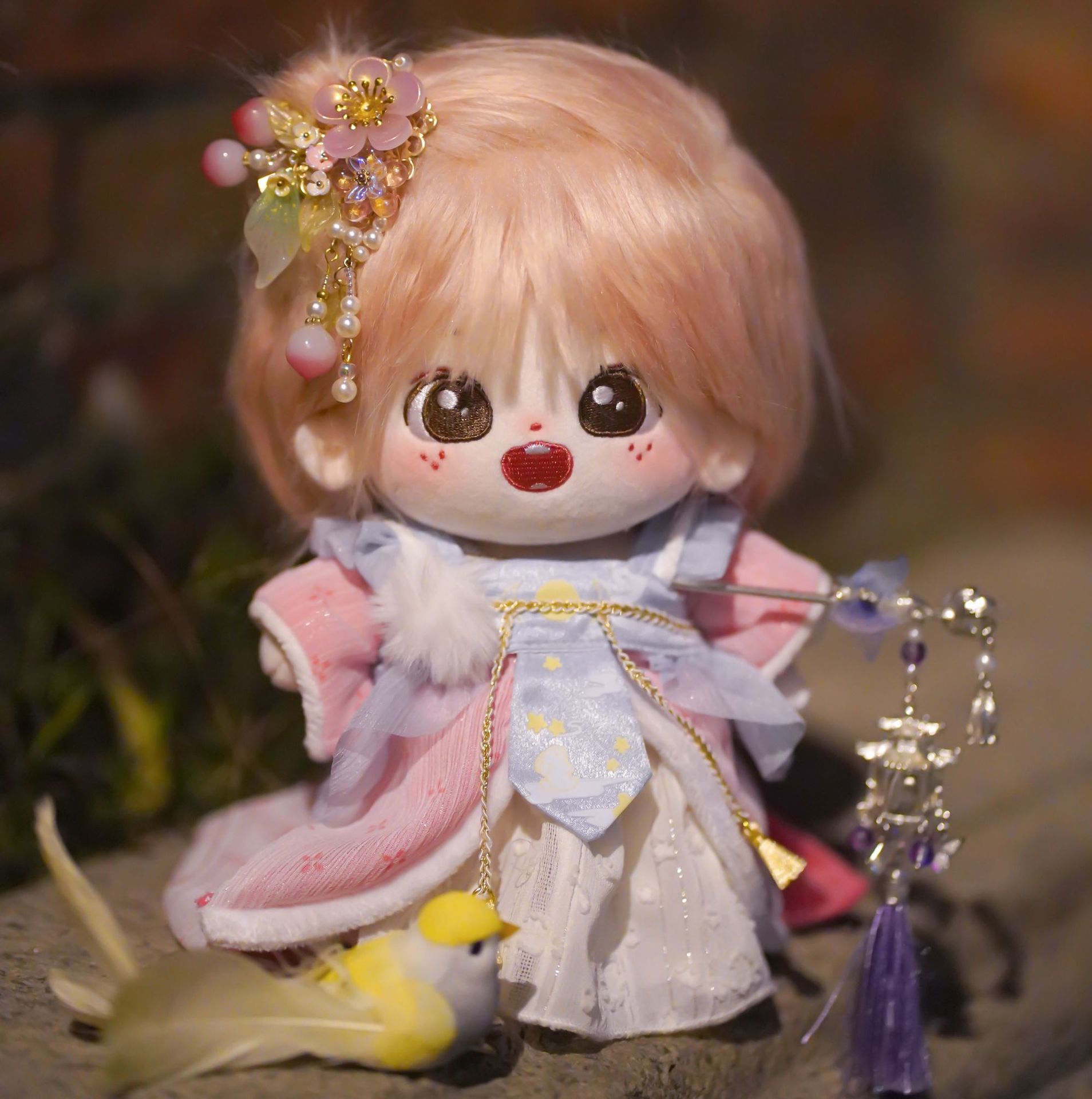 20厘米甜芙棉花娃娃无属性炸毛女娃可爱裸娃【含出生证】