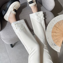 米白色冰丝西装裤女夏季薄款小个子休闲新中式国风九分直筒烟管裤