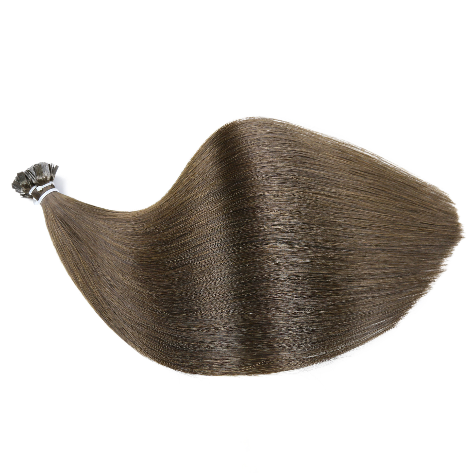 Flat Hair Hair# Dark Brown Hair with Good Quality Factory Real Human Hair Glue Head Hair Extensions Keratinhair