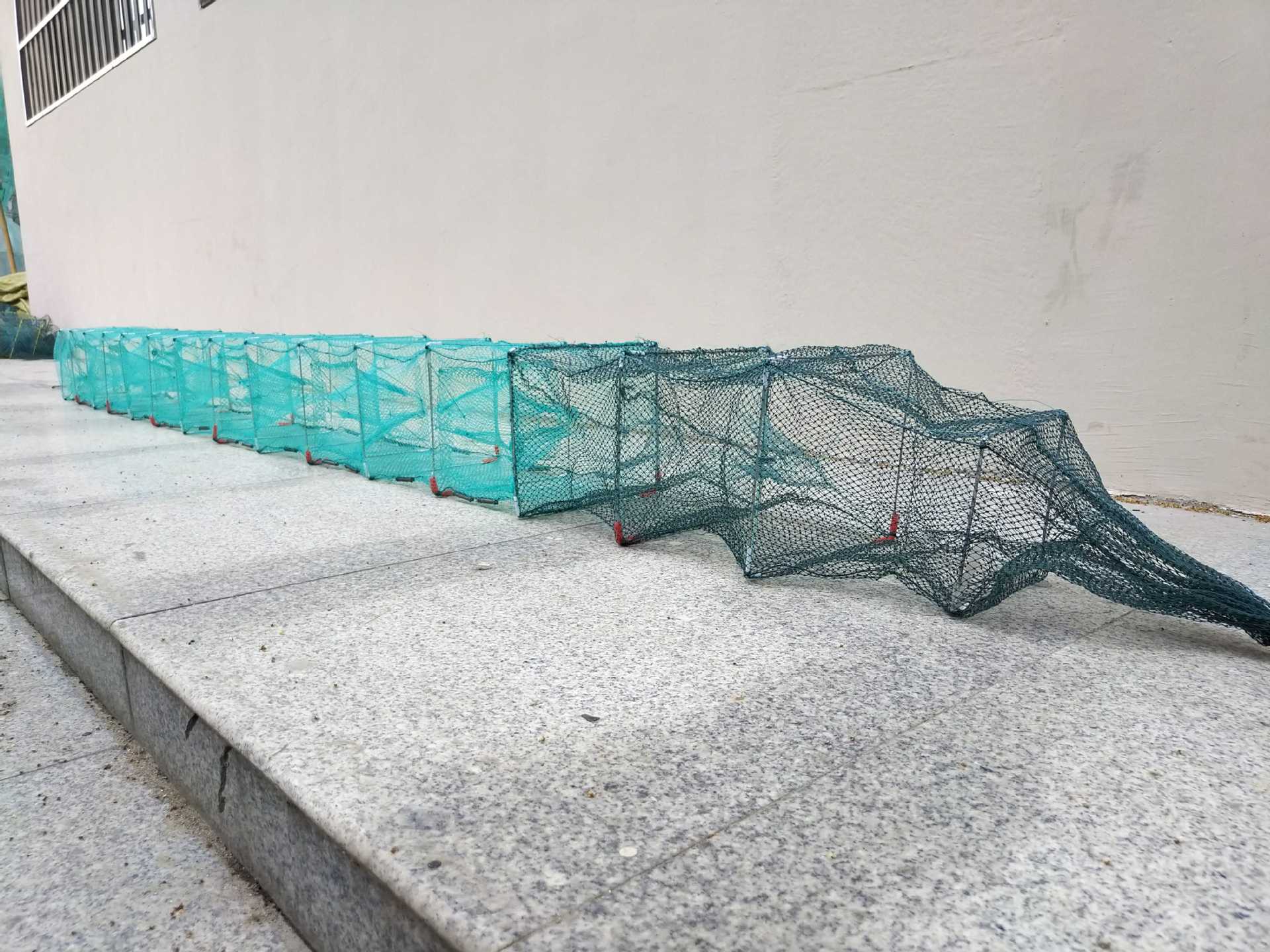 精品4米17节大框架小眼有结网尾巴虾笼河虾笼青虾笼-阿里巴巴