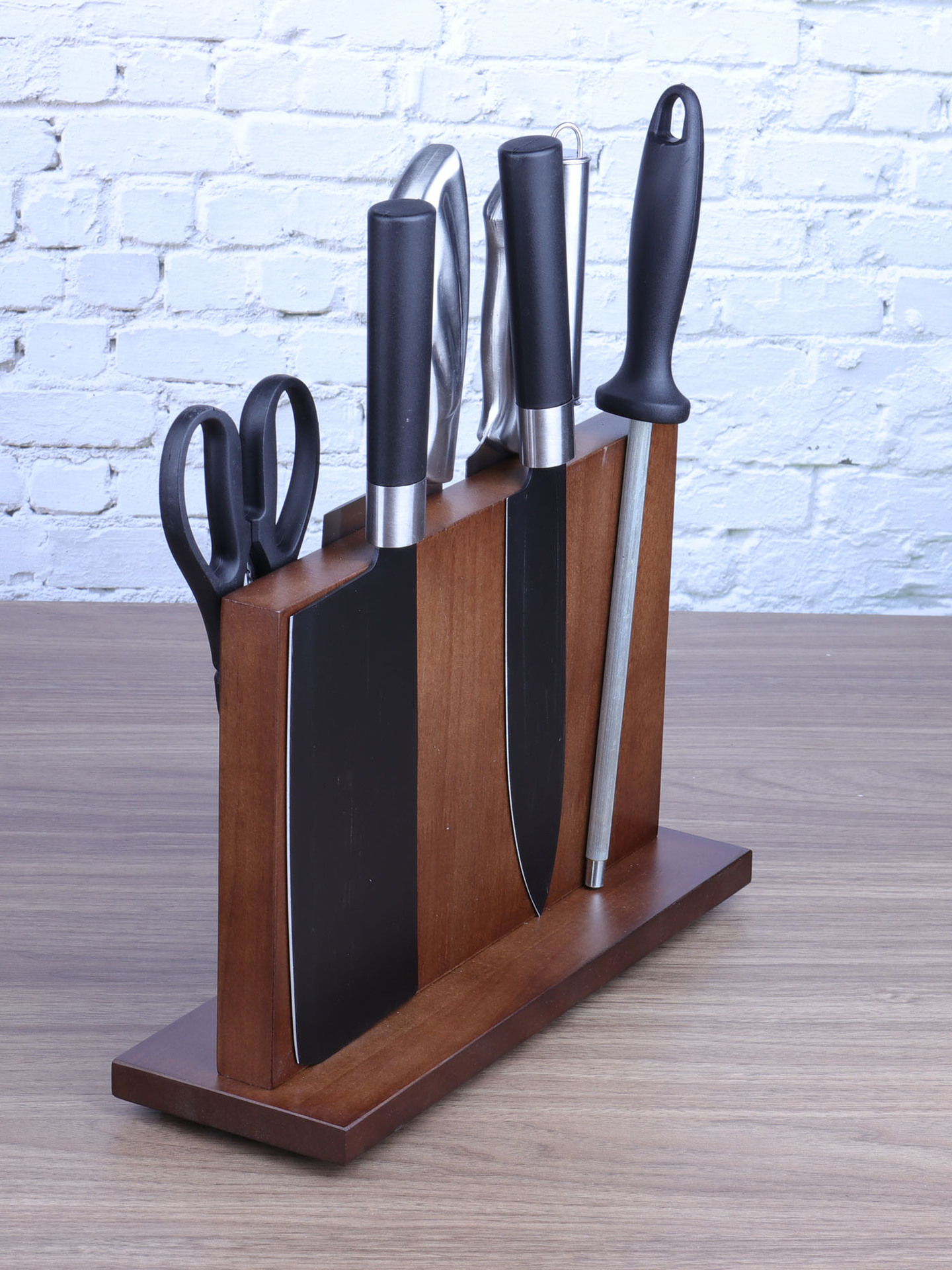 实木刀架刀座磁吸磁力磁性收纳架置物架厨房用品多功能放刀架台面