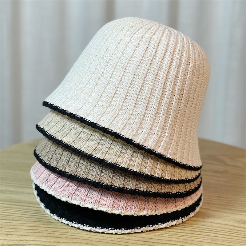 Spring and Summer New Ins Style Bucket Hat Women's Korean Style Face-Covering Fisherman Hat Bucket Hat Breathable Sun Protection Cotton Linen Bucket Hat Sun Hat Fashion