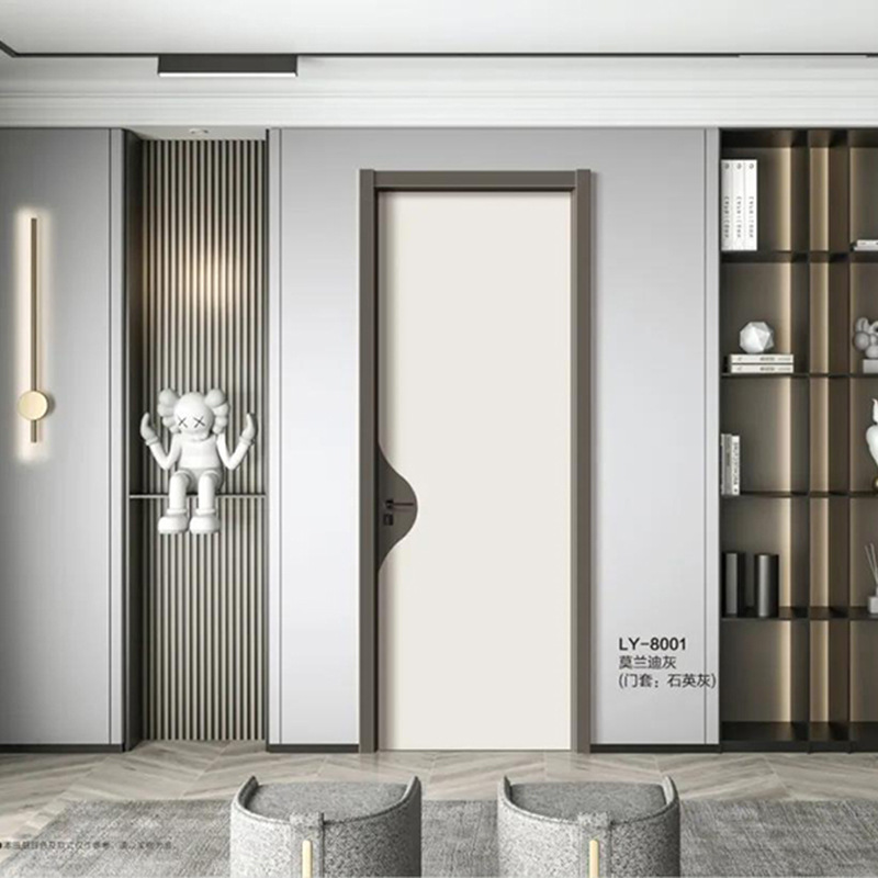 现代轻奢零度免漆门工艺卧室房门新款轻奢风卧室生态门室内门套装
