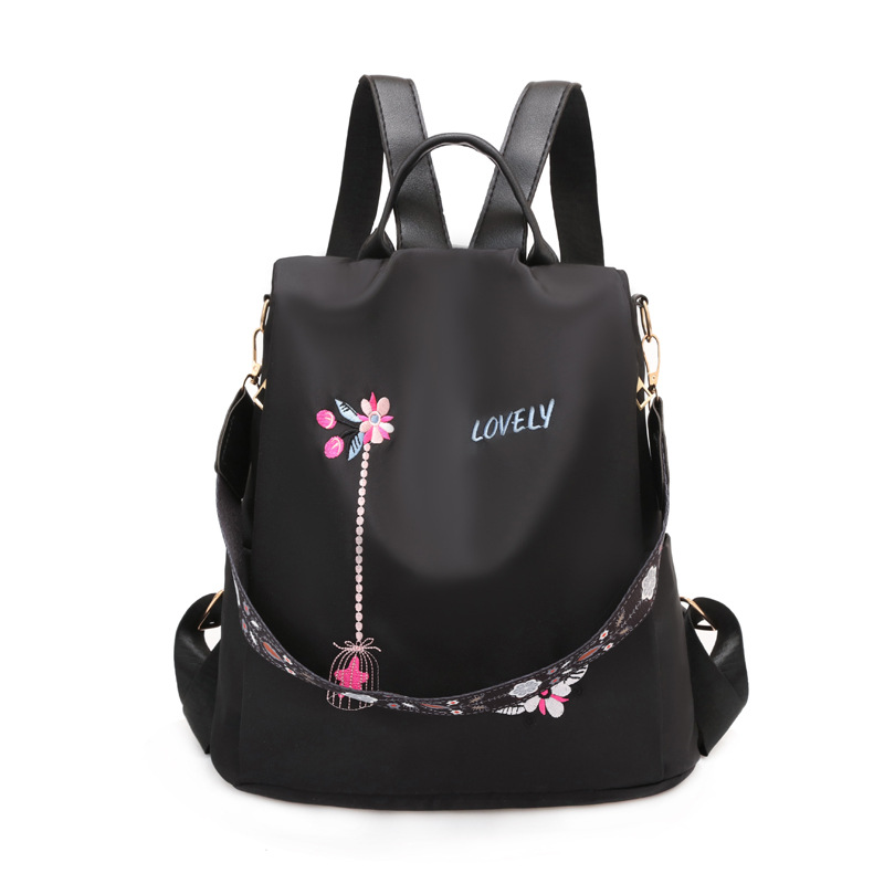 Women's Bag 2022 Autumn New Fashion Backpack Embroidered Women's Anti-Theft Backpack Oxford Cloth Large Capacity Bag