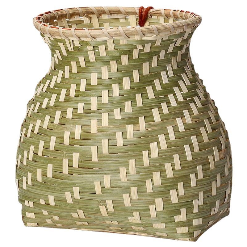 采茶竹篓小背篓鱼篓小竹筐竹编制品装饰竹演出道具收纳筐竹篮批发