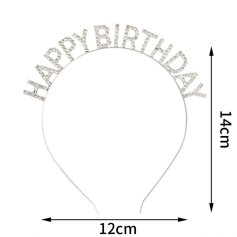 European and American Birthday Party Headdress Hair Hoop Female Letter Happy Birthday Happy Birthday Headband Women's