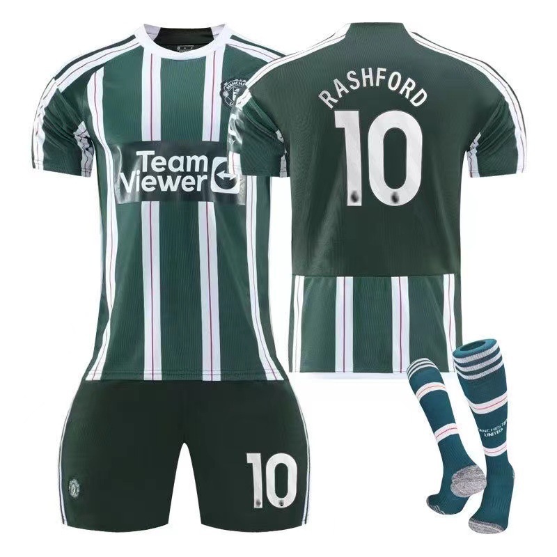 23-24赛季新款客场球衣10号拉什福德18号卡塞米罗足球服套装-阿里巴巴