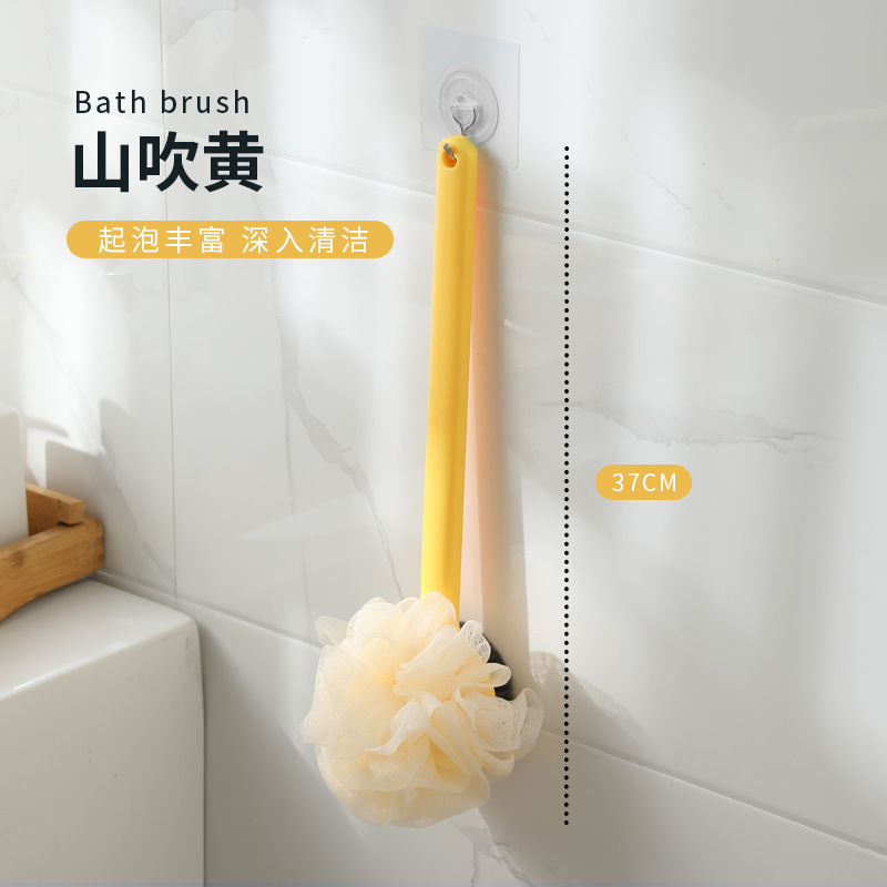 Bath Gadget Bath Towel Brush Bath Brush Back Don't Ask for Long Handle Adult Soft Hair Bath Bath Rub Back Brush 0170