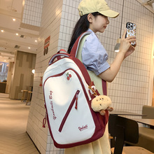 韩版坠感书包初高中生高颜值小众设计双肩包大容量17寸电脑包批发
