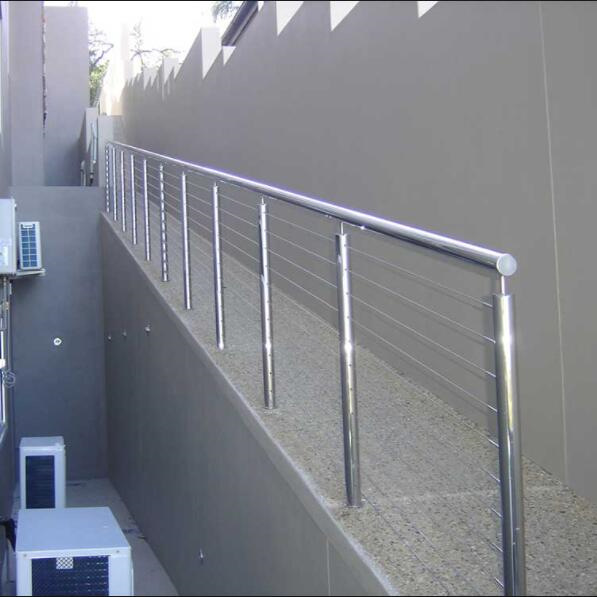 316不锈钢户外扶手 镜光砂光绳索护栏定制厂家