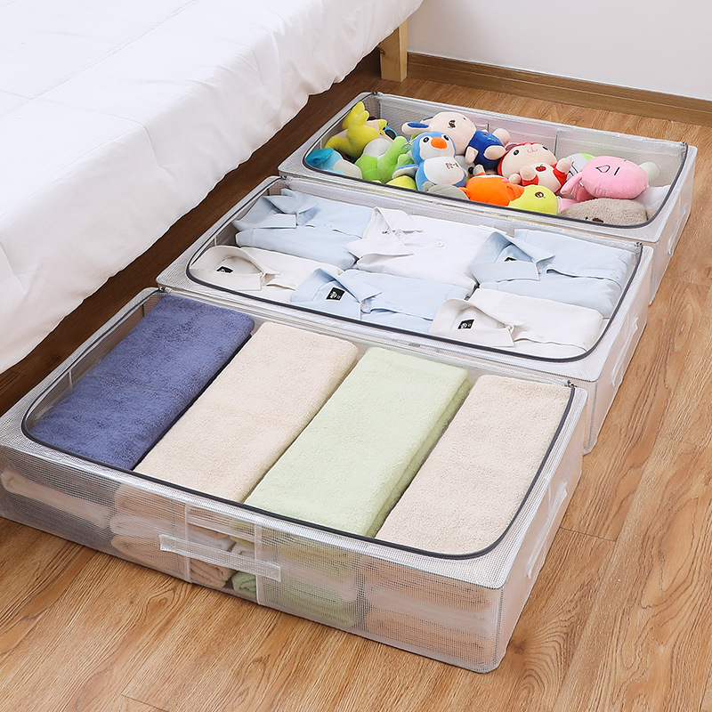 Source Factory Clothes Organizer Storage Box Household Supplies Toy Storage Transparent Folding Bed Bottom Storage Box