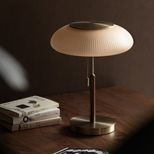 北欧中古松茸台灯复古高级感装饰客厅卧室书房床头灯护眼装饰台灯