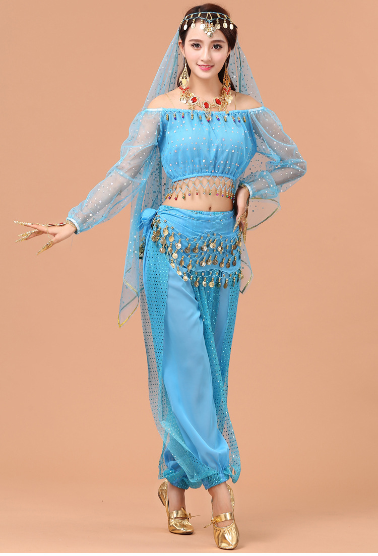 印度舞蹈演出服舞台表演服肚皮舞套装新款秋冬练功服裤子厂家批发