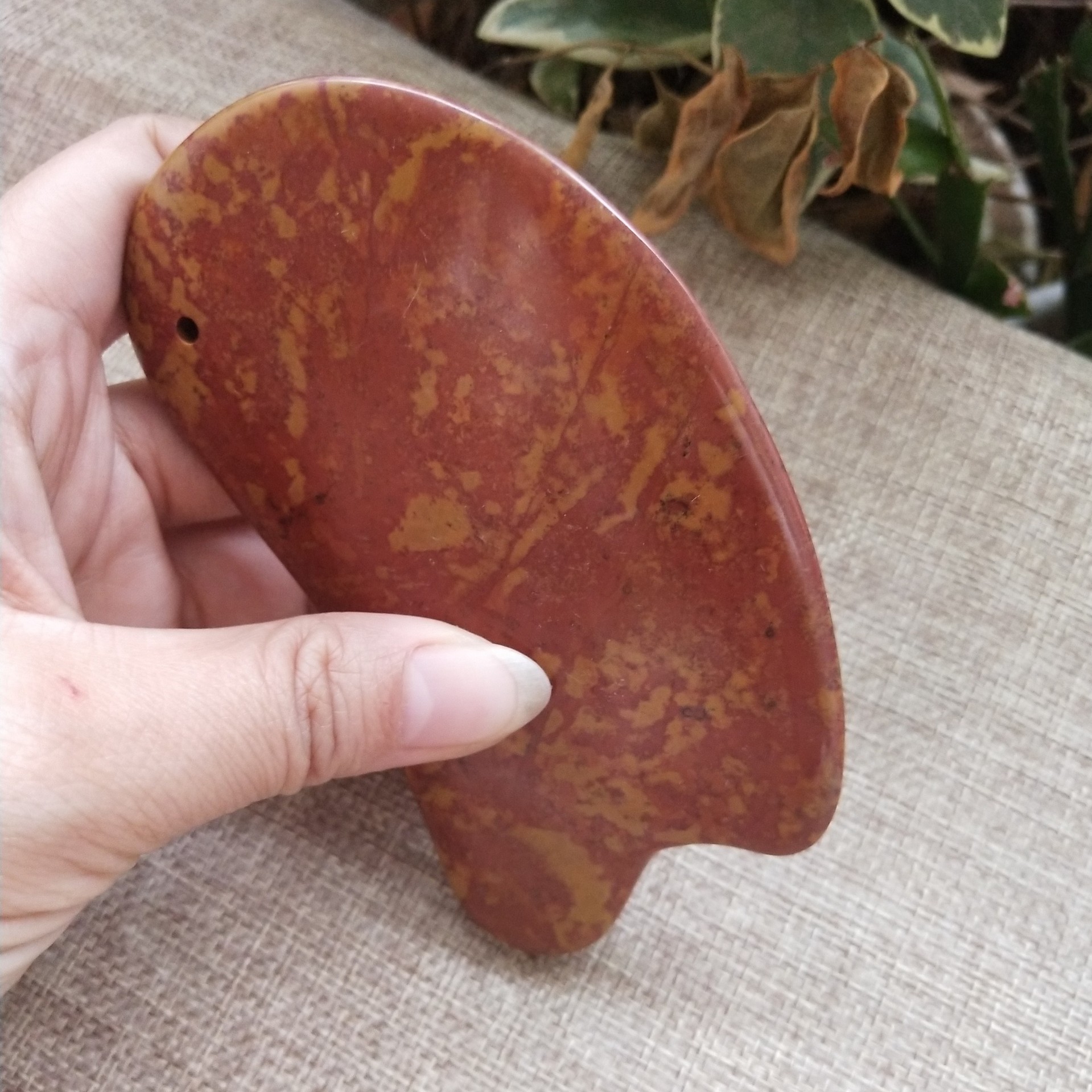 山东红砭石刮痧板 富贵红砭石大刀型刮痧板 玄黄玄红刮痧板