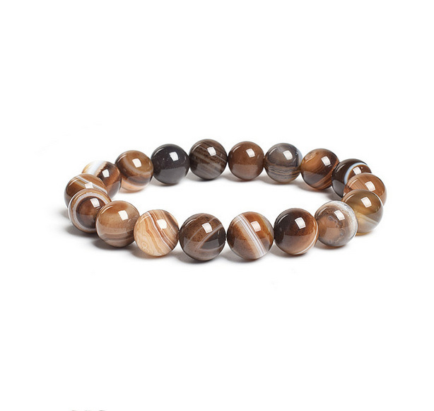 8mm 波斯湾玛瑙灰条纹玛瑙 瑜伽手串diy玛瑙佛珠手链亚马逊跨境货