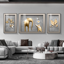 现代简约客厅装饰画大象轻奢高档卧室壁画大气抽象沙发背景墙挂画