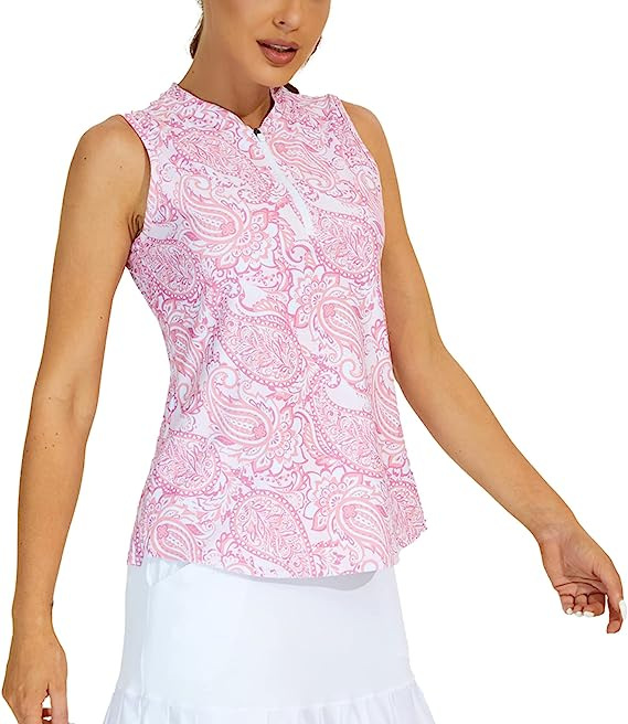 Amazon Women's Printed Top Yoga Sports Dance Vest Outdoor Running Zipper Top in Stock