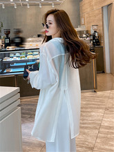 同款白色防晒衣女薄款2024夏季新款韩版宽松衬衫雪纺上衣长袖空调