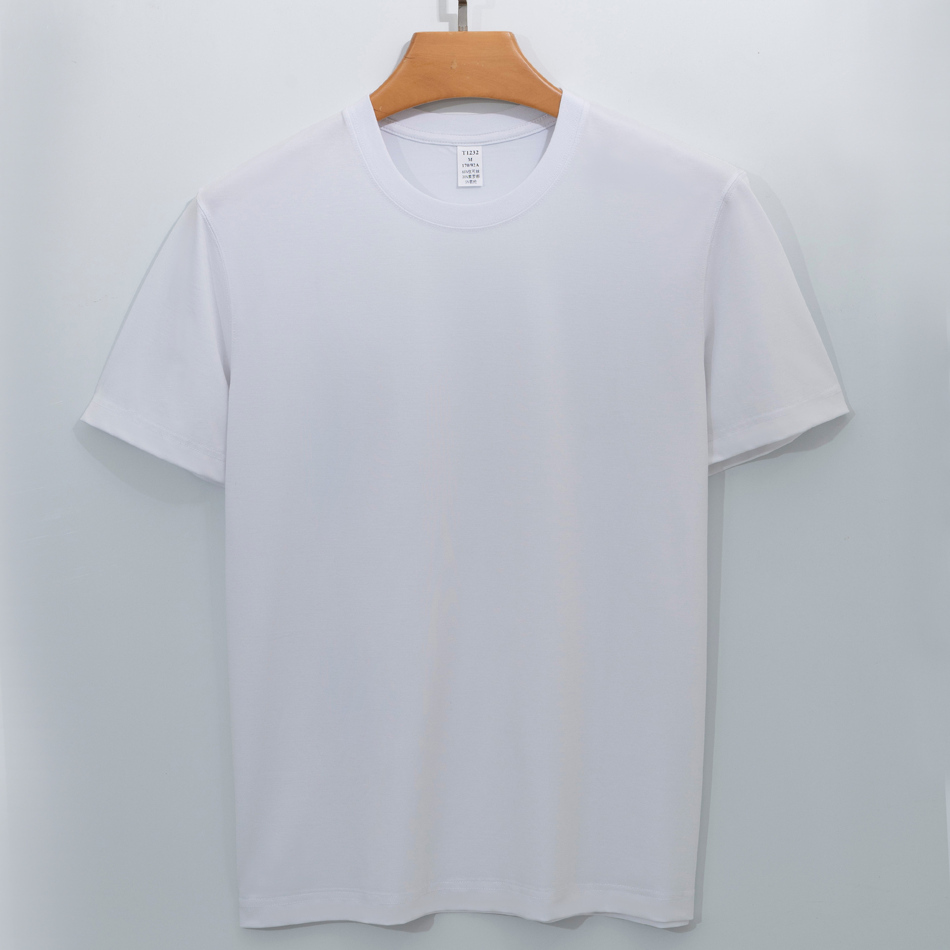 High-End Youke Silk Sorona T-shirt Male Half Sleeve 220G Cool Feeling Modal T-shirt Women's round Neck Short Sleeve Men's T-shirt