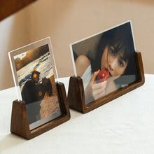 实木相框摆台洗照片亚克力透明做成相册打印加高级感海马体6六8寸