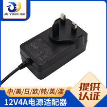 定制英规12V4A24V2A48W充电器 CE UKCA相机监控充电器 电源适配器