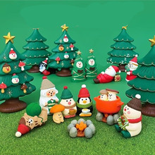 日式猫ZAKKA食玩DIY新款圣诞蘑菇潮玩装饰拍摄道具微缩树脂小摆件