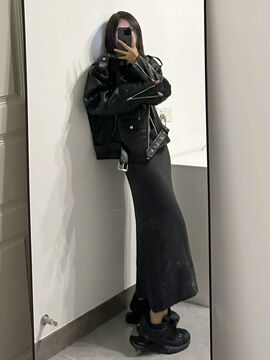 原宿风黑色pu皮衣女秋冬美式高街机车外套设计感宽松高腰夹克上衣