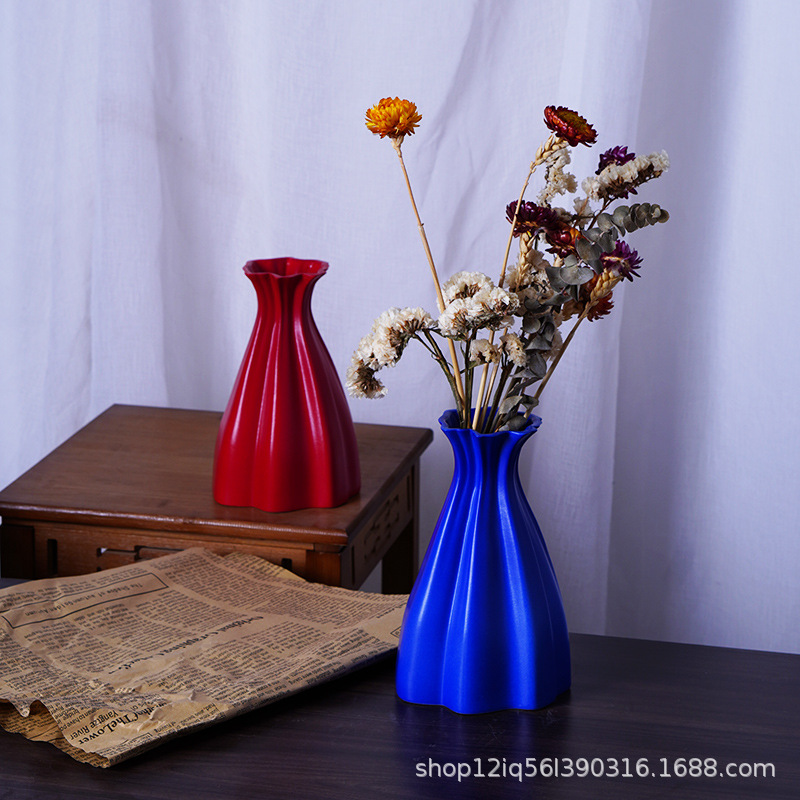 陶瓷花瓶小众设计感摆件艺术感插花高级感ins风客厅桌面跨境热采