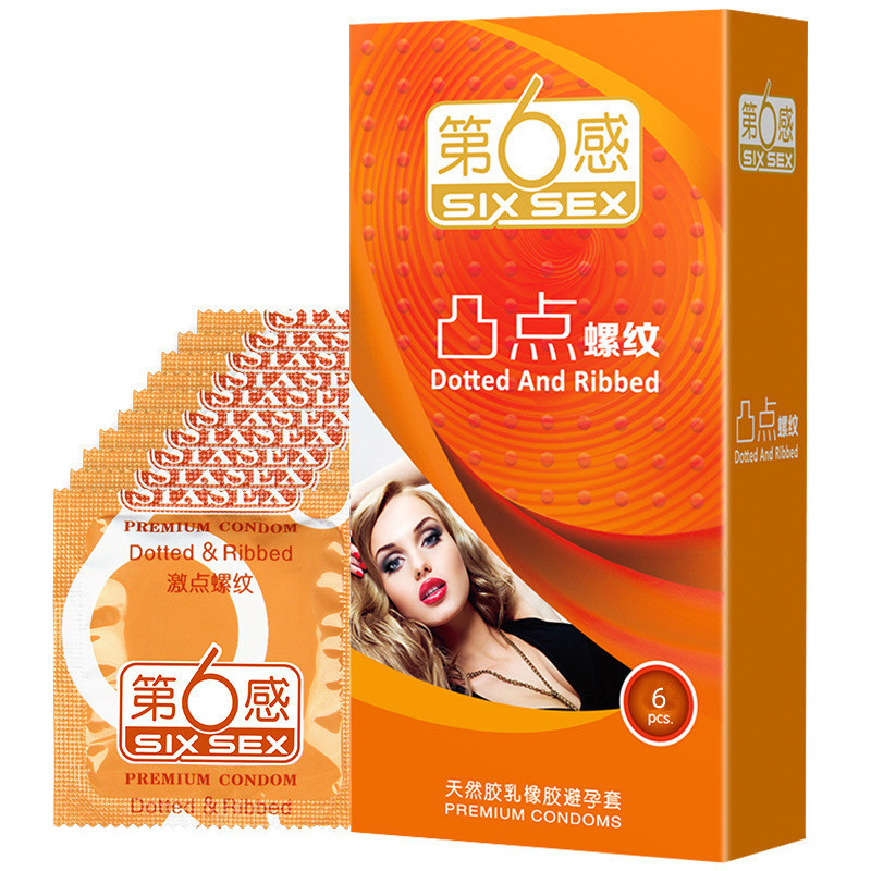 第六感安全套凸点螺纹6只装成人用品无人售货店货源批发一件代发3