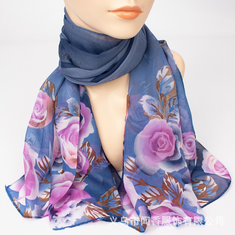 Women's Scarf Autumn and Winter Lightweight Chiffon Sun Protection Sunshade Scarf All-Match Fashion Outerwear Shawl Soft Neck Protection Scarf