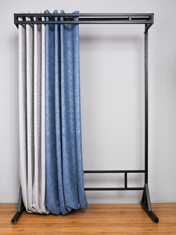 围巾窗帘挂布料店铺移动架架罗马色卡样窗帘杆可商用落地展架落地